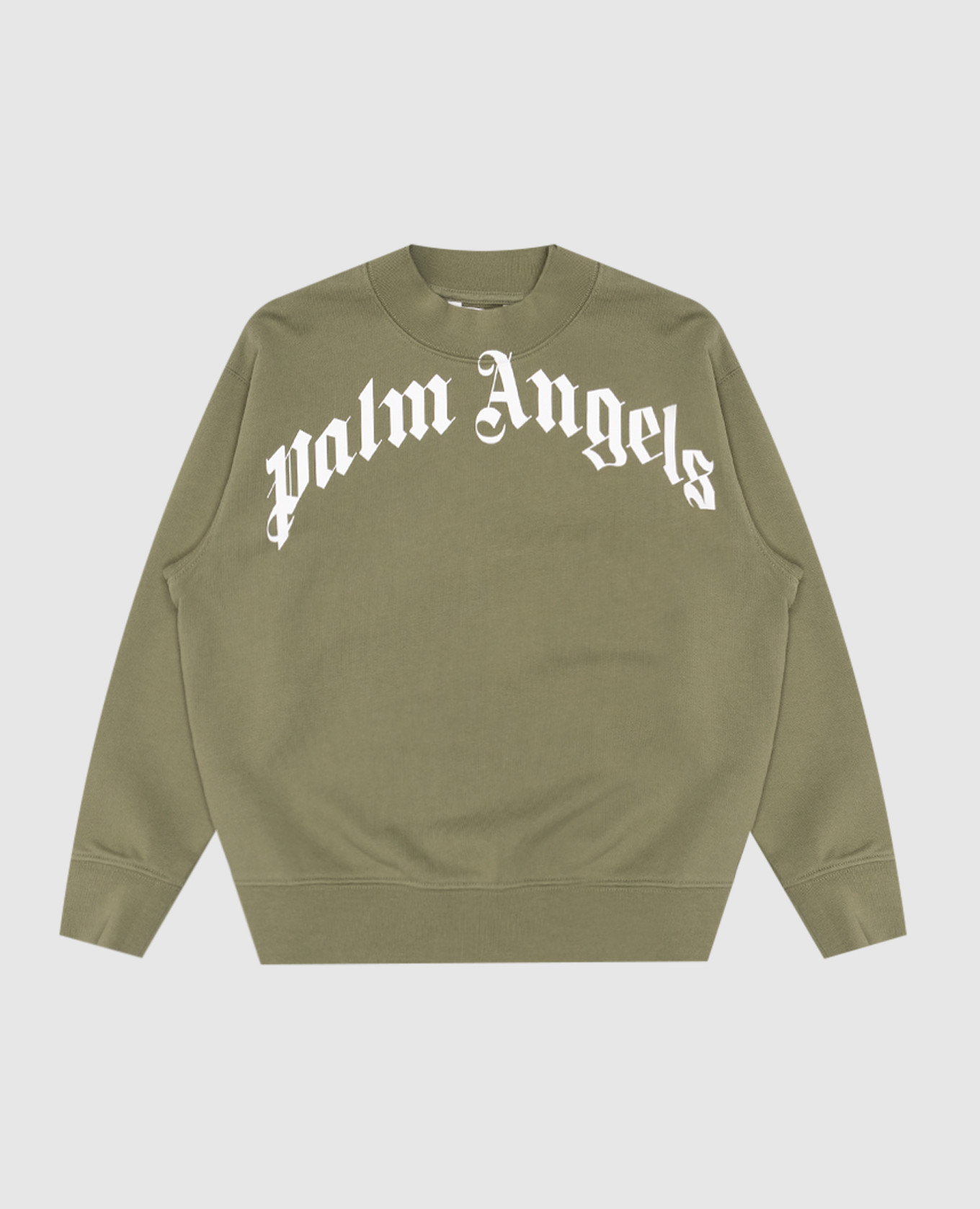 Children's green sweatshirt with a logo palm angels