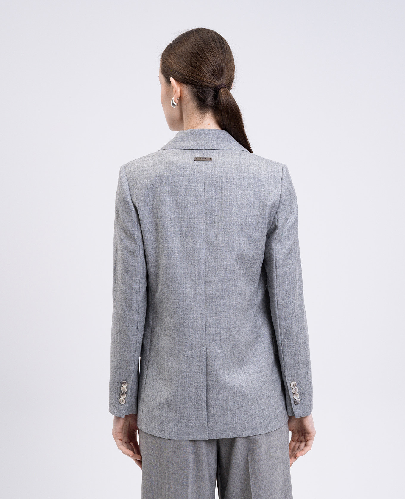 Gray wool jacket with lurex Peserico 4