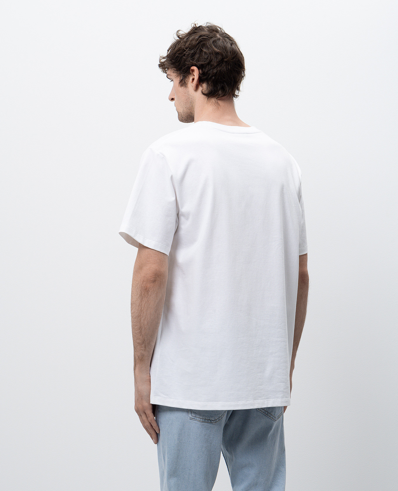 

White T-shirt with textured branded Balmain Letter logo print Balmain