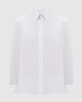 Brunello Cucinelli White striped shirt with a curly bottom MD6001716ОЗ24