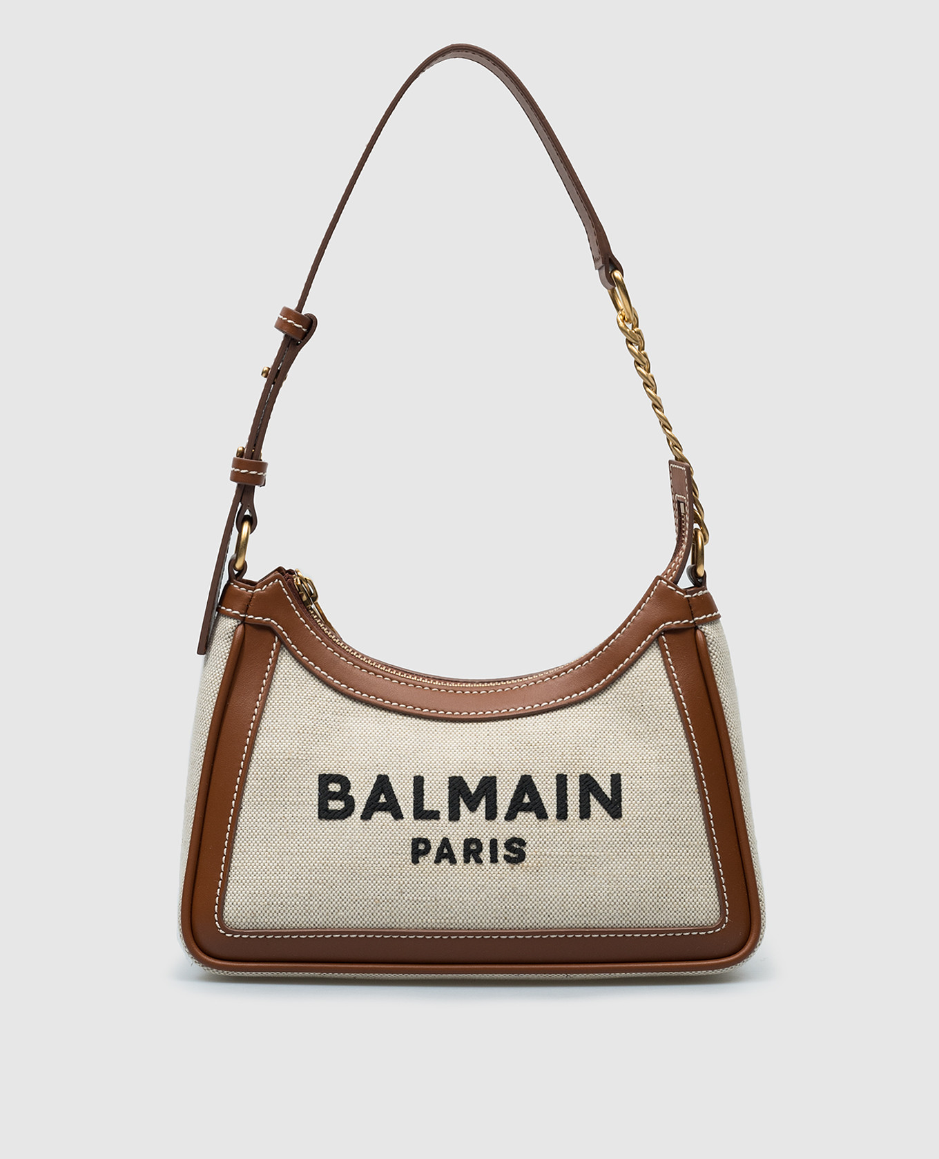 

Beige B-Buzz logo-embroidered combo hobo bag Balmain, Бежевый