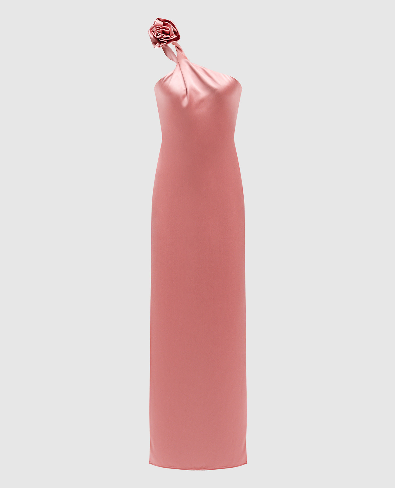 

Pink silk dress with floral appliqué Magda Butrym