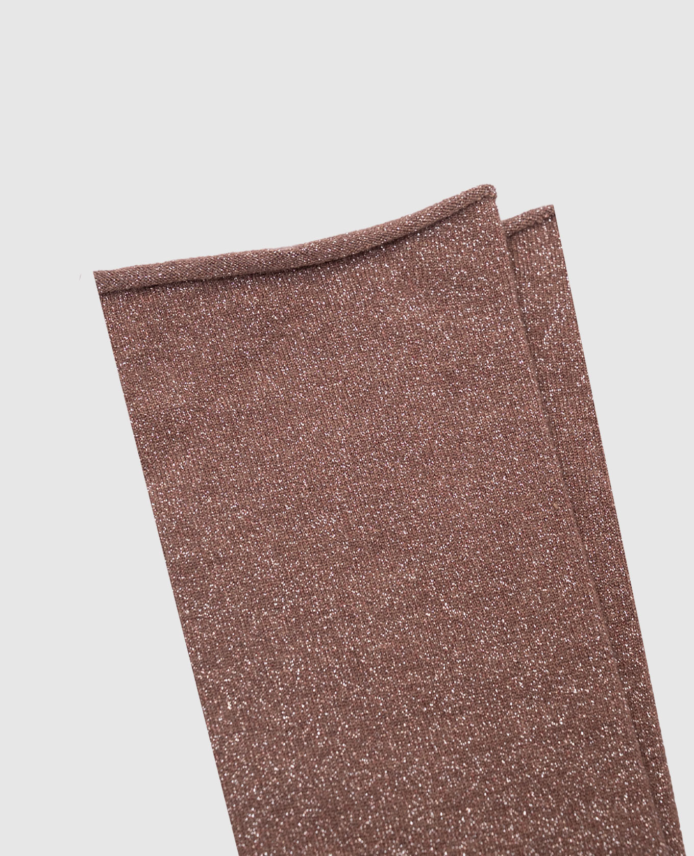 

Brown cashmere and silk socks with lurex Brunello Cucinelli