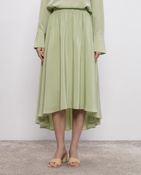 JOSEPH Violet green silk midi skirt JF009072