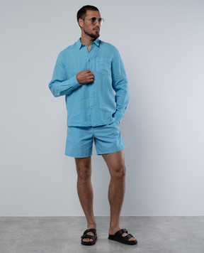 Vilebrequin Blue swimming shorts with a water-reactive effect MOOAD125