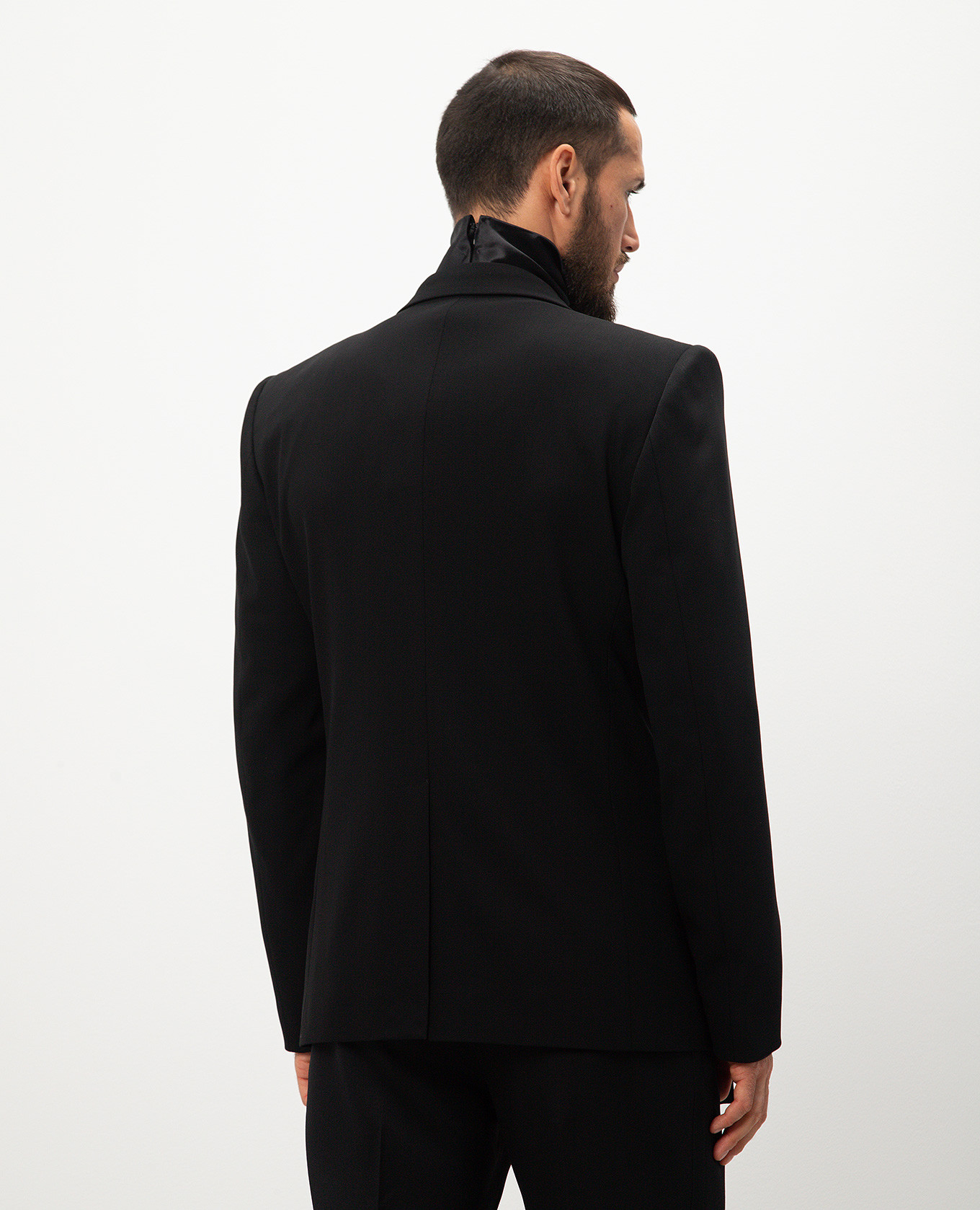 Black double-breasted wool jacket with a bow Dolce&Gabbana 4