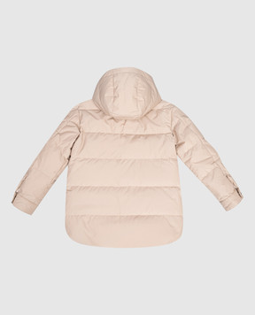 Brunello Cucinelli Children's beige down jacket with monil chain BG501J439C