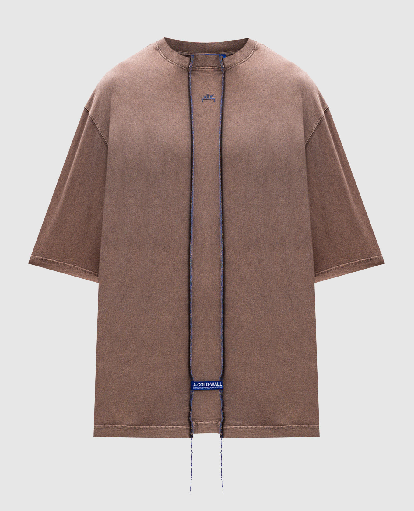 Fracture t-shirt in brown with logo embroidery a cold wall