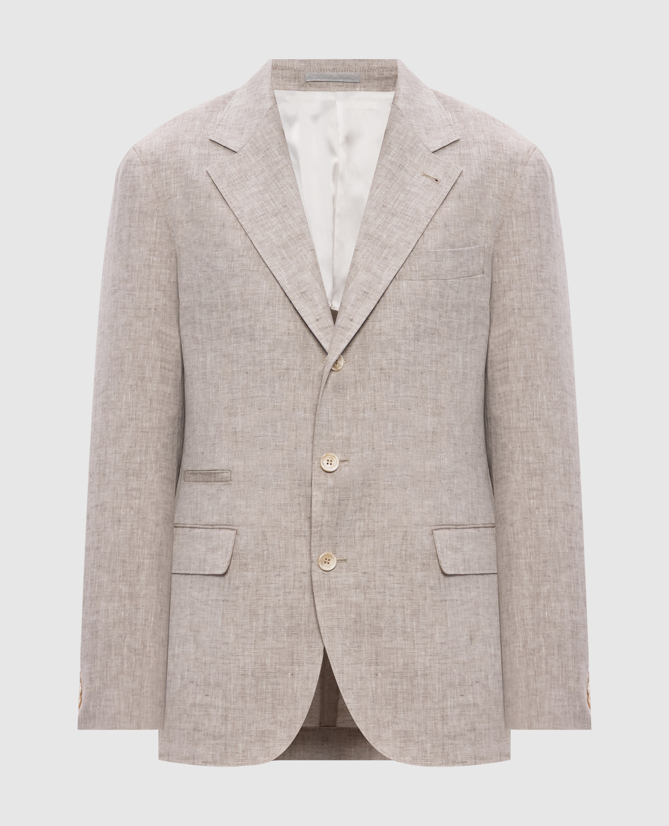 

Gray linen jacket Brunello Cucinelli, Grey