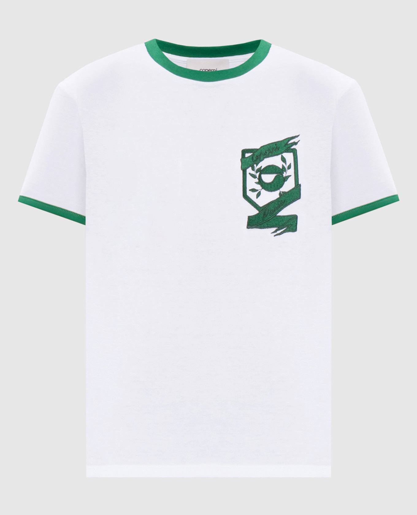 

White T-shirt with contrasting embroidered logo Coperni