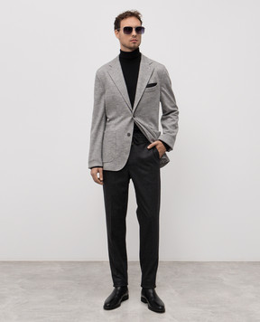 Peserico Gray checked wool jacket R51030J002724