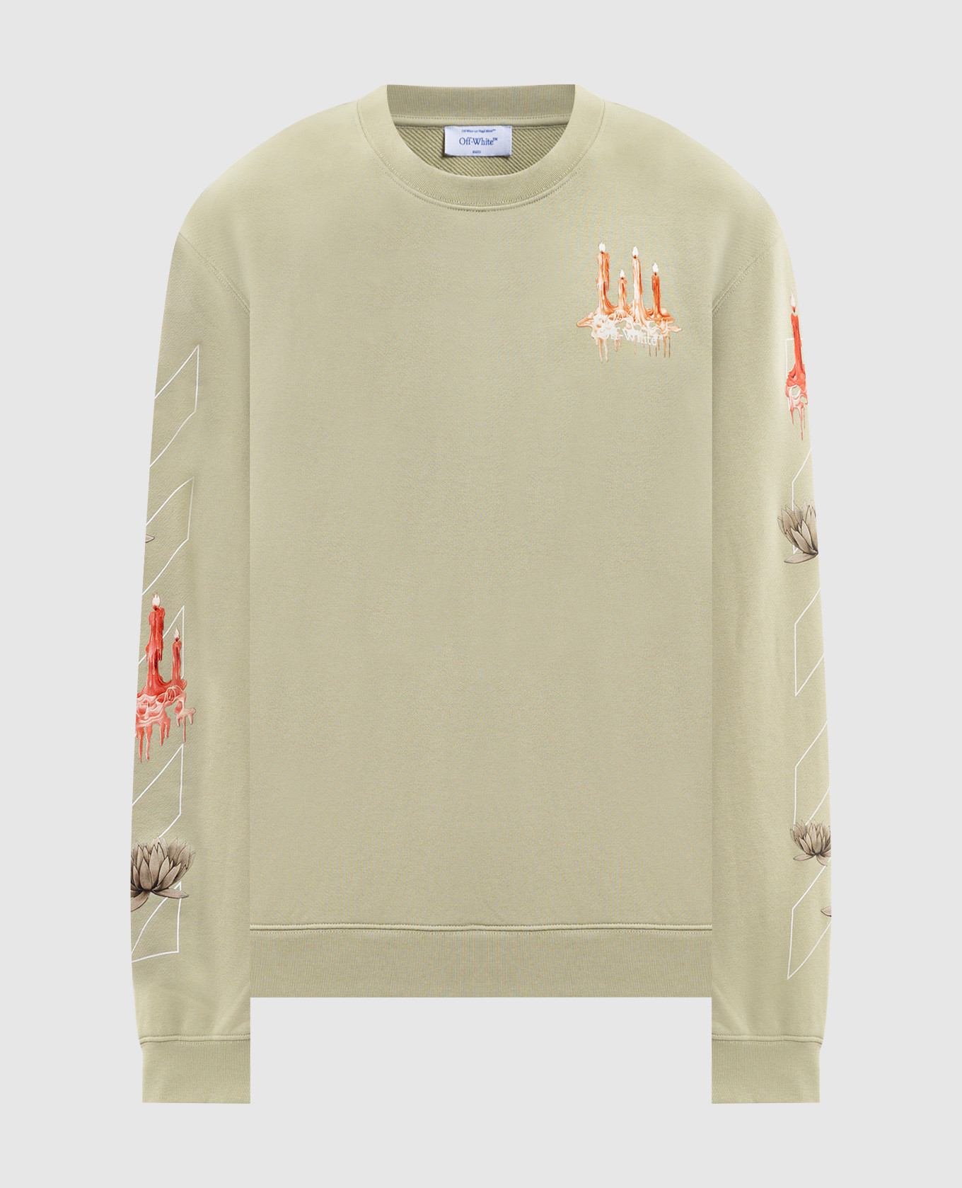 Green sweatshirt with Candles Arrow print Off-White