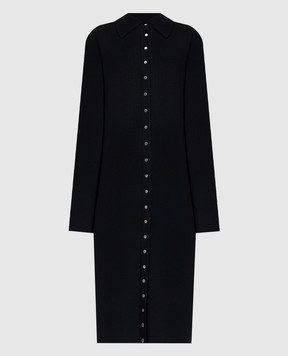 Jil Sander Black wool midi dress J02HP0034J14797