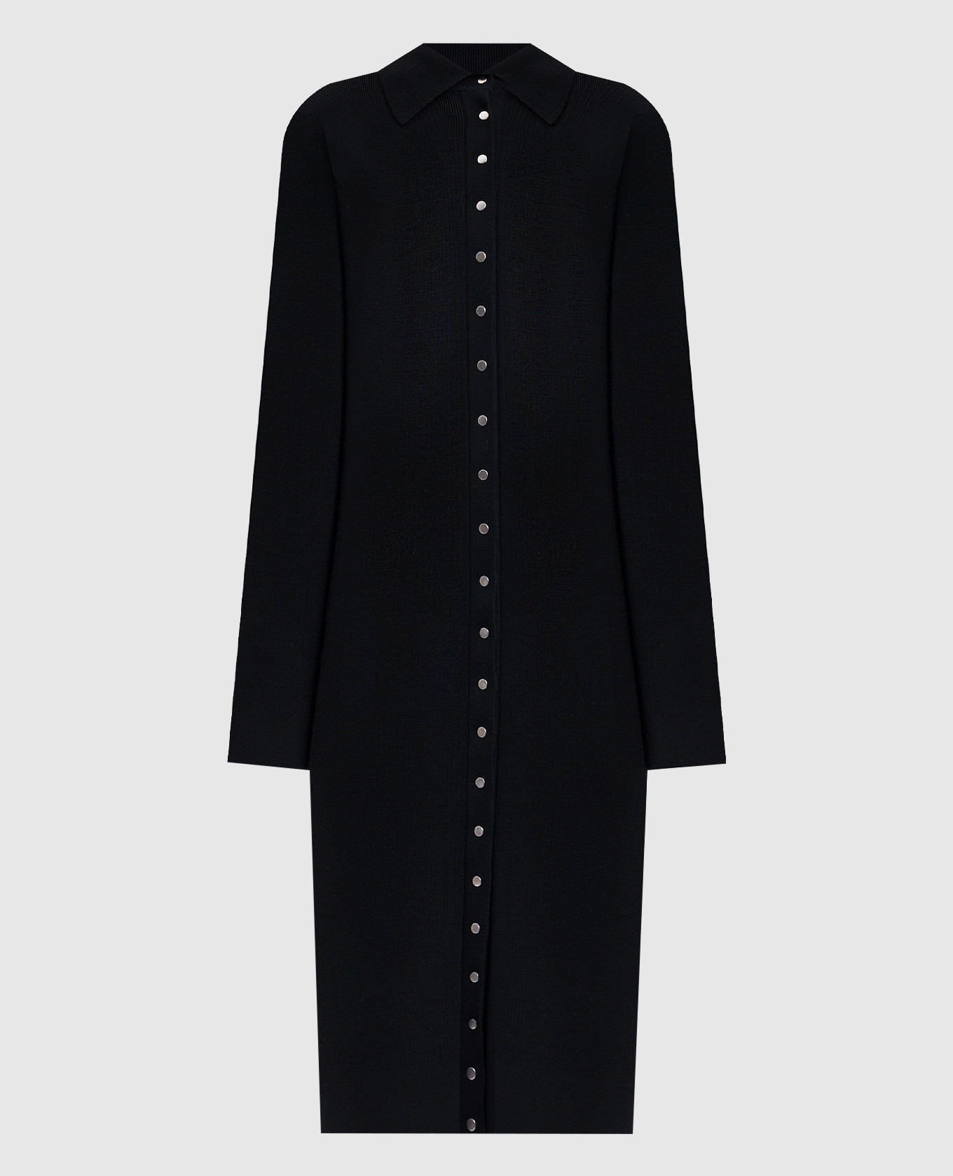Black wool midi dress Jil Sander