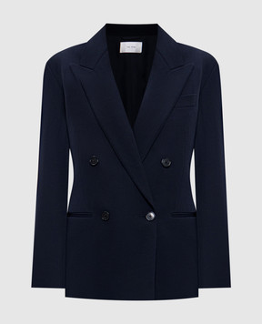 The Row Sandon blue double-breasted wool jacket 8325W2164