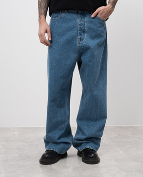 Vetements Blue jeans with logo patch UA66PA540Nm