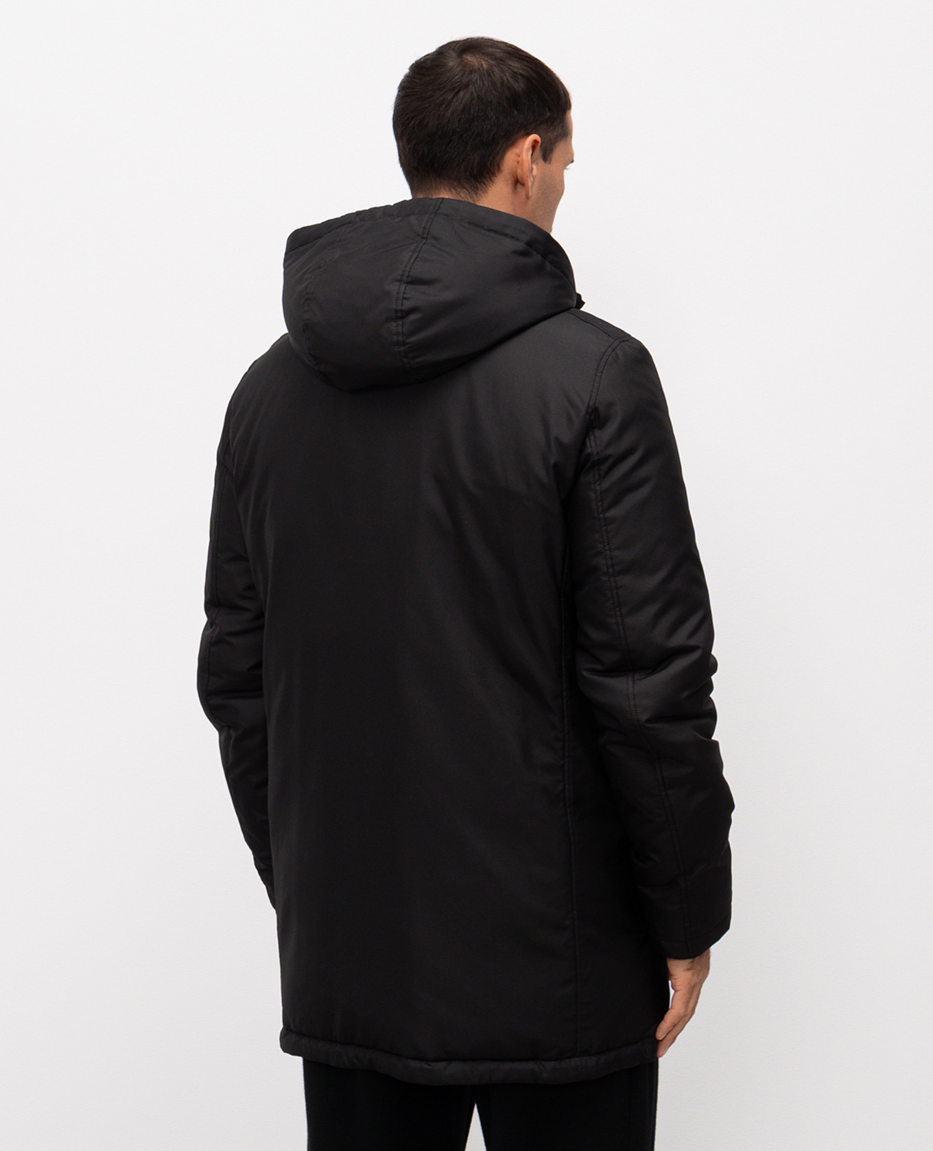 

Black silk down jacket Stefano Ricci