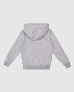 Versace Children's grey melange sports jacket with textured Medusa emblem 10183321A13054