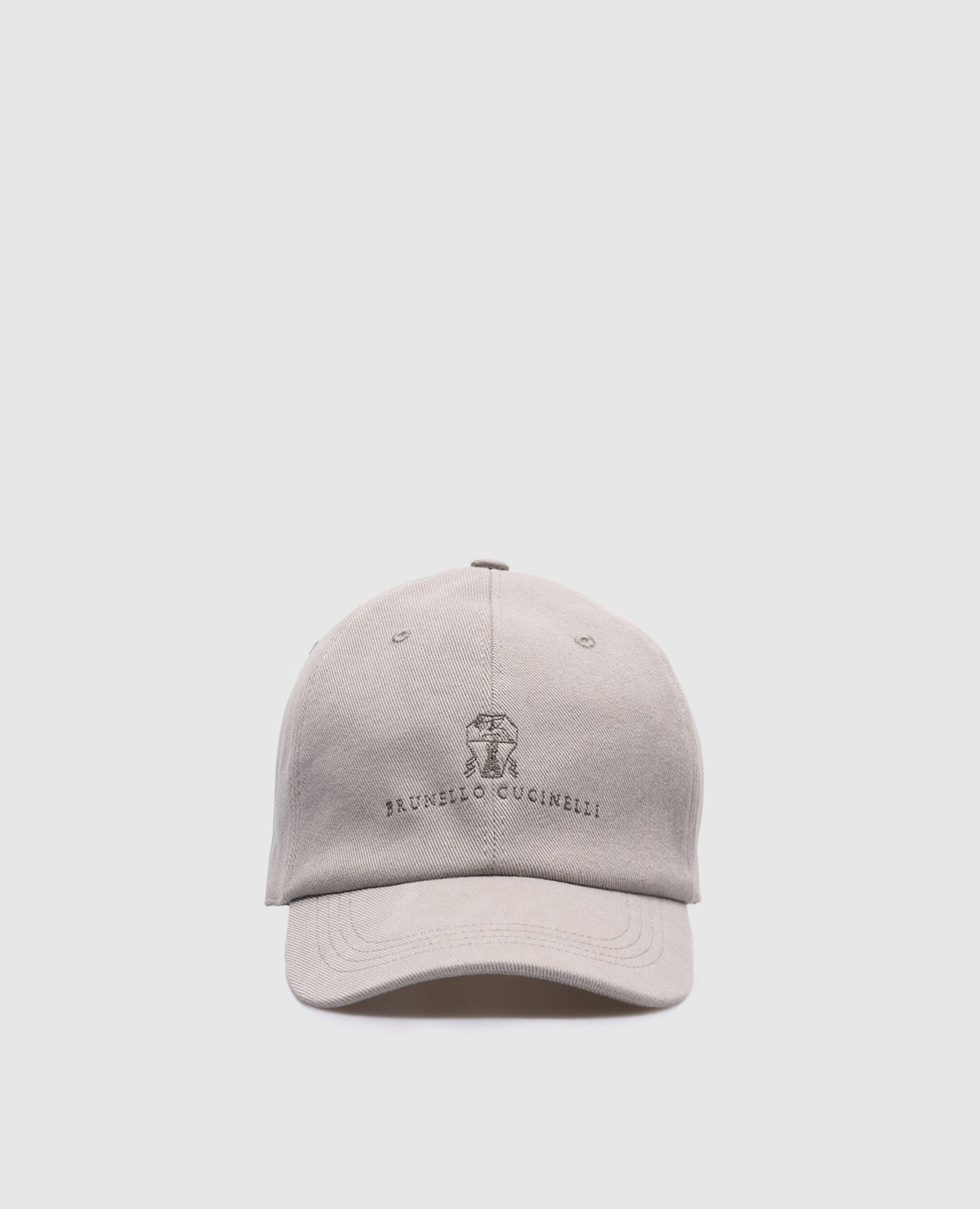 

Gray cap with embroidered logo emblem Brunello Cucinelli, Grey