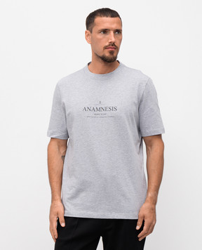Brunello Cucinelli Grey melange printed T-shirt M0B138495