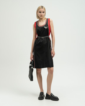 Prada Black dress with logo 2306231WQ8