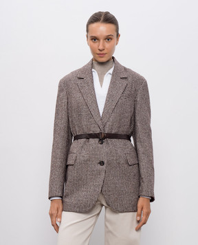 Brunello Cucinelli Brown patterned wool jacket MV4047398