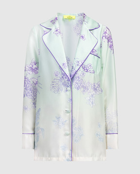 Twinset Green shirt with floral print 241AQ2034