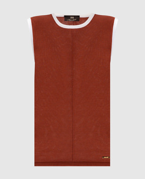Enrico Mandelli Orange top with edging 1KD25A5667