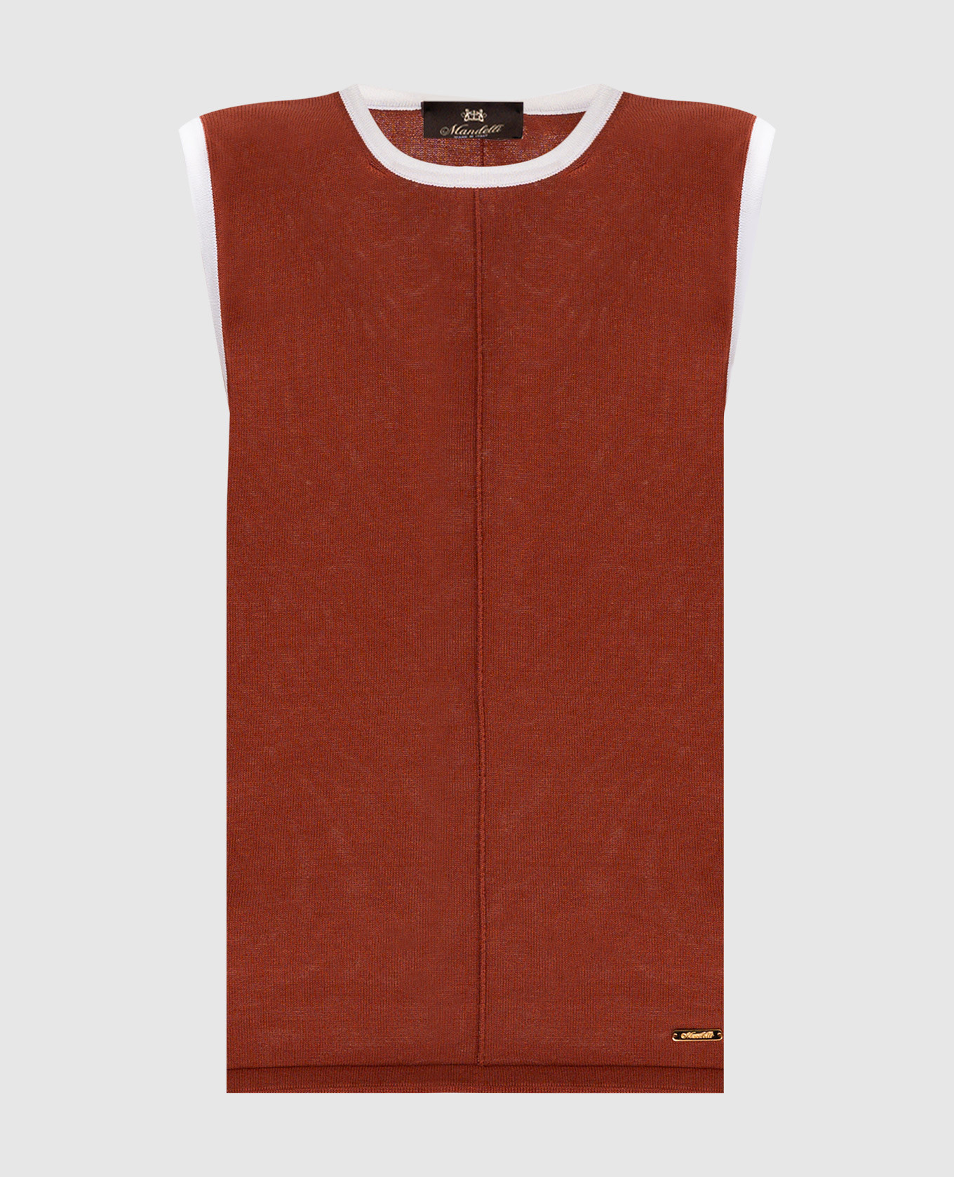 

Orange top with edging Enrico Mandelli