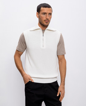 Brunello Cucinelli White vest M28708707