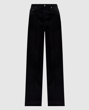 Toteme Black jeans with logo patch 251WRB2426FB0046