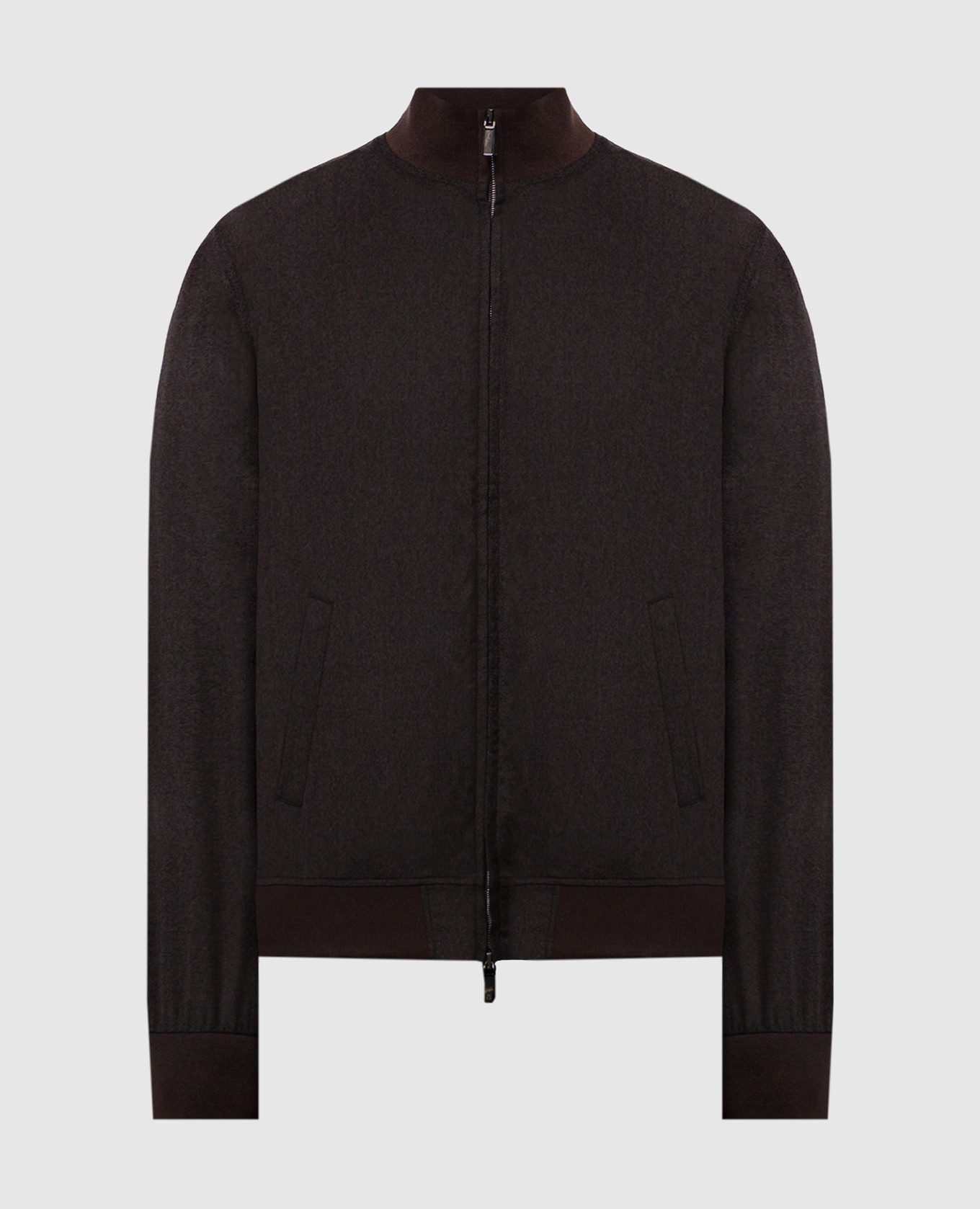 

Brown wool sports jacket with logo CAPOBIANCO