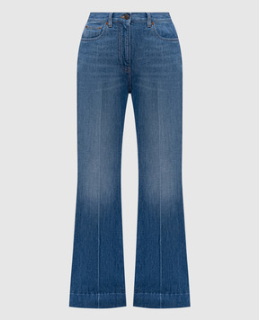 Valentino Blue flared jeans with a worn effect 7B3DD20N9KH