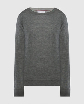 Brunello Cucinelli Gray wool and cashmere jumper M2400100