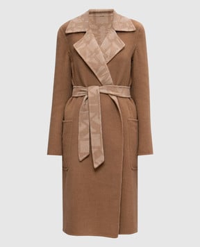 Max Mara Brown double-sided ABITO coat made of scented wool ABITO