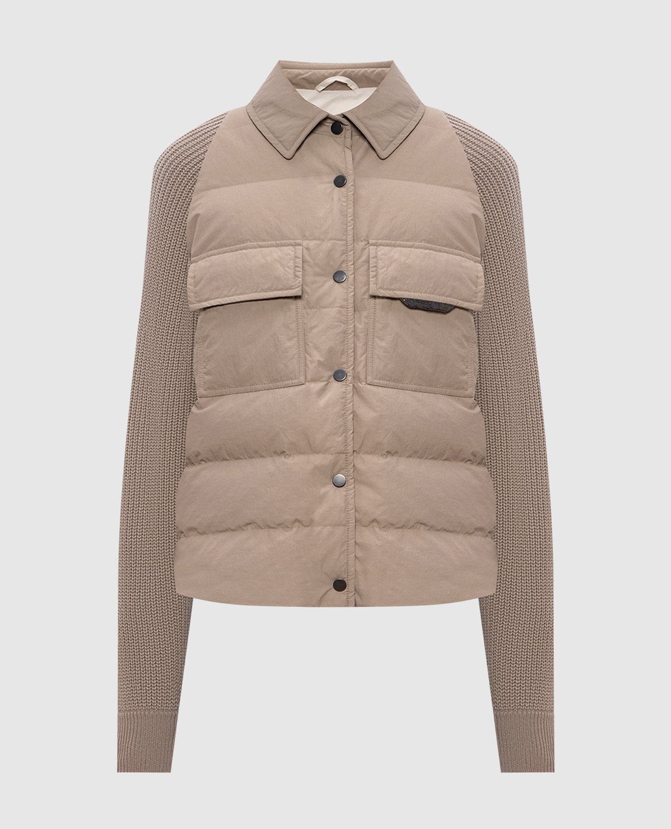 

Beige down jacket with wool, cashmere and silk Brunello Cucinelli