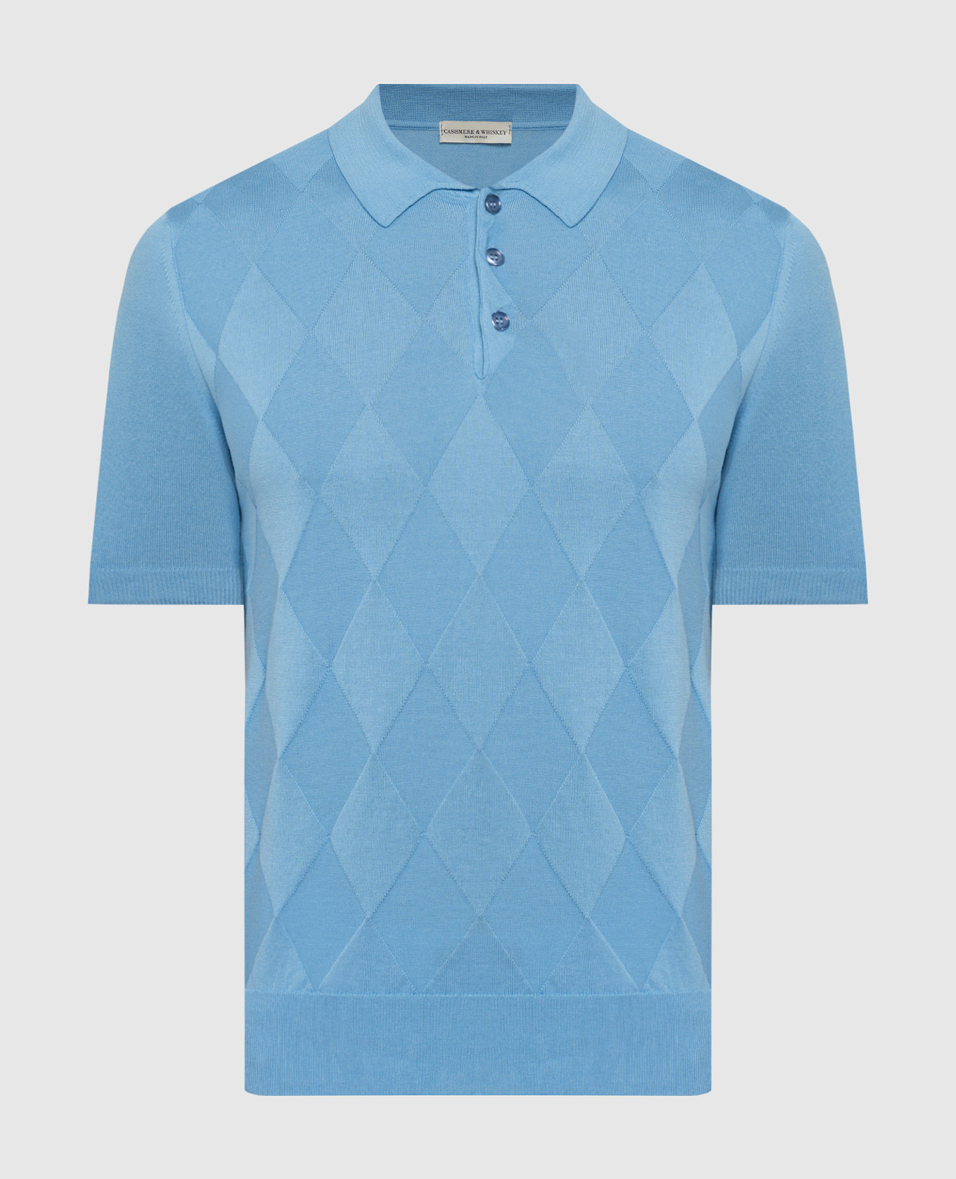 

Blue polo shirt with silk and cashmere Cashmere&Whiskey, Light blue