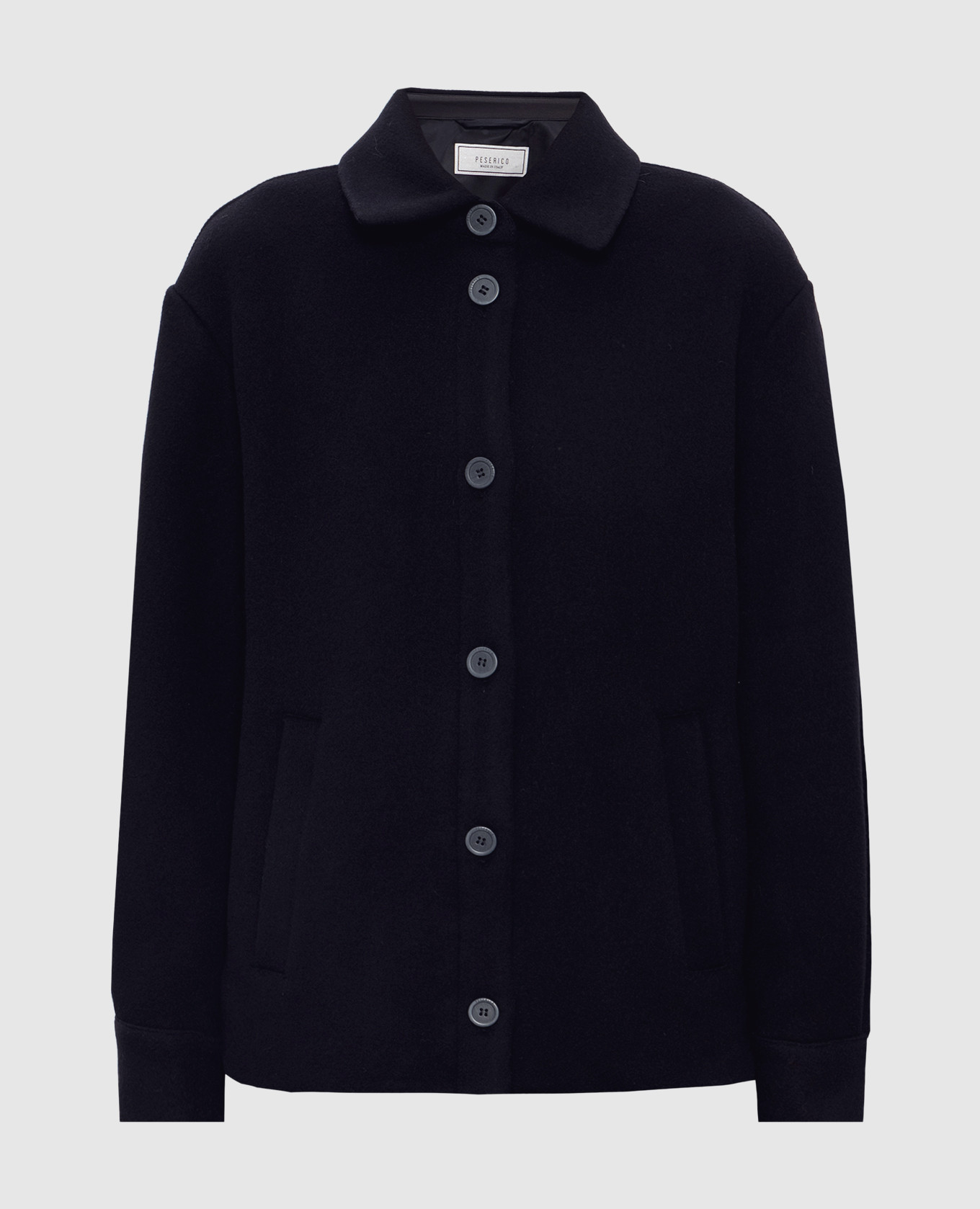 Blue coat with wool and cashmere Peserico