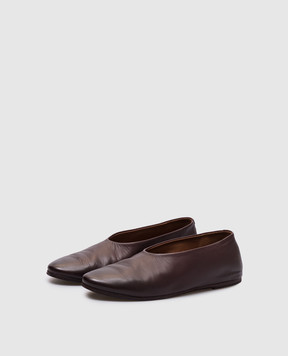 Marsell Burgundy leather ballet flats Coltellaccio MW2105P010