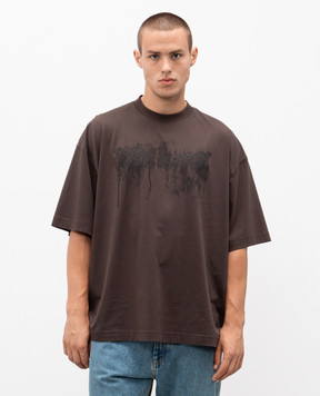 Vetements Brown T-shirt with Cradle of Filth print UCF76TR450C