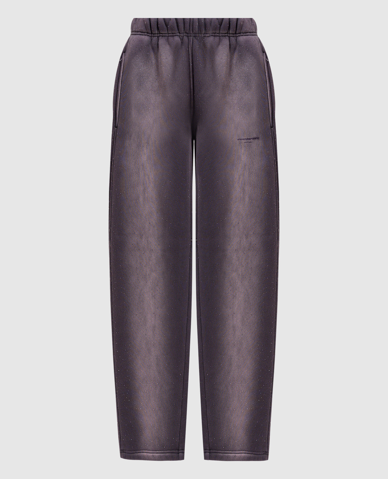 

Purple insulated track pants with crystals and logo Alexander Wang, Violet