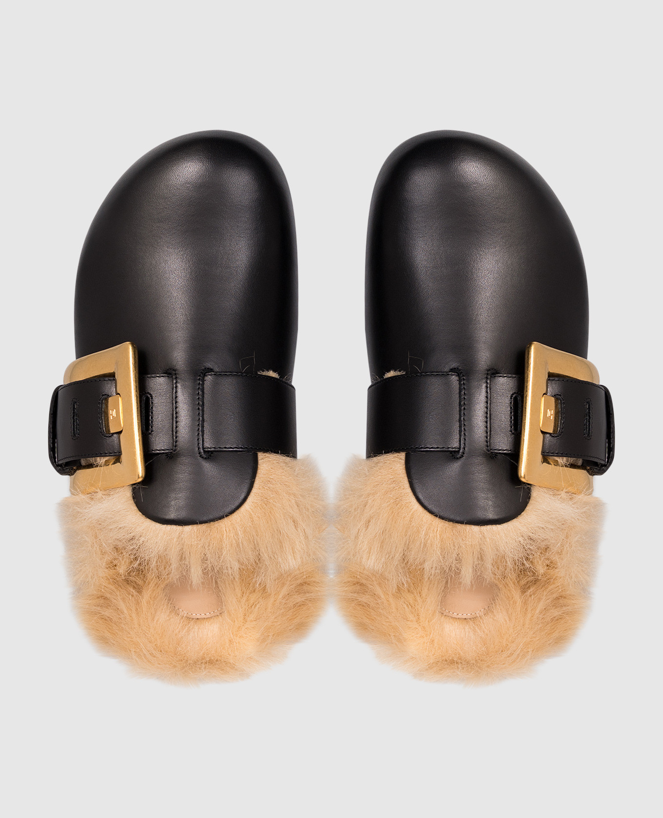 

Black leather mules Balmain