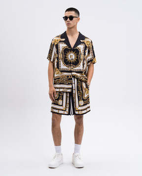 Balmain Black printed shorts FH1PA145VI41