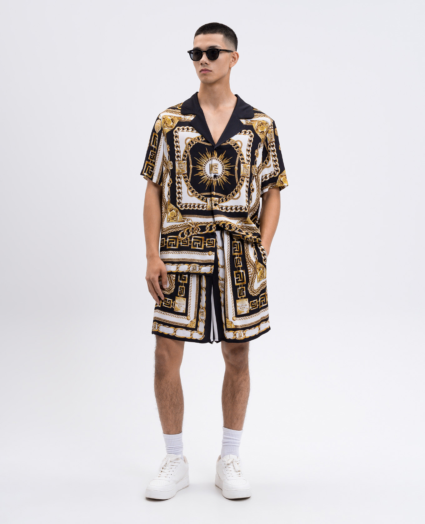 

Black printed shorts Balmain