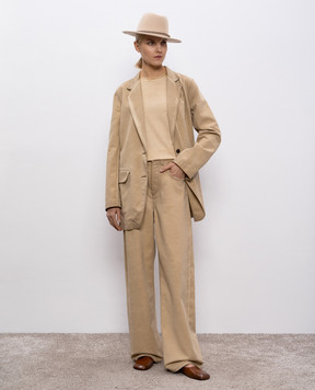 UMA WANG Beige jacket with vintage effect UP6032
