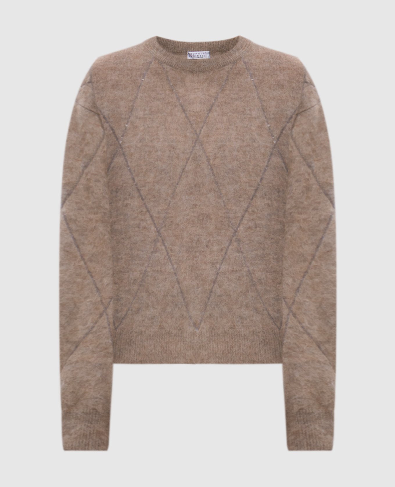 

Beige wool and cashmere sweater with sequins Brunello Cucinelli