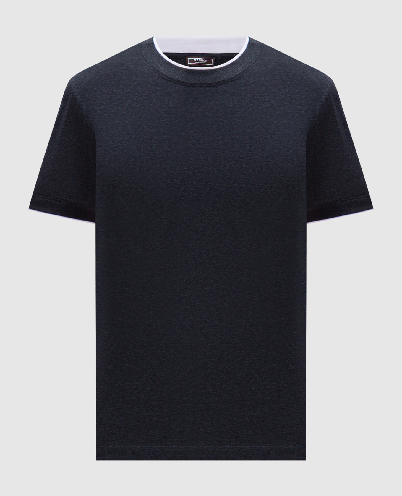 

Gray melange t-shirt with logo print Peserico, Grey