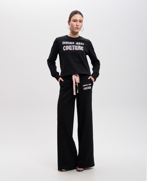 Versace Jeans Couture Black sweatshirt with logo 77HAIC02CF00C