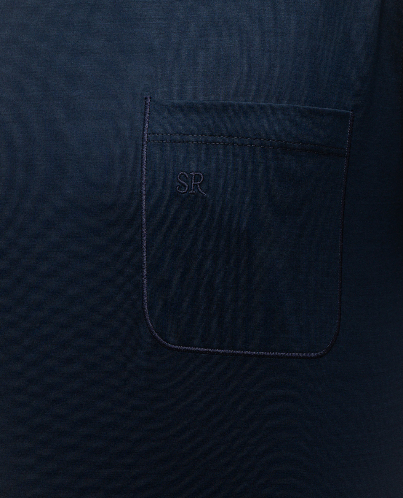 

Blue T-shirt with embroidered monogram logo Stefano Ricci