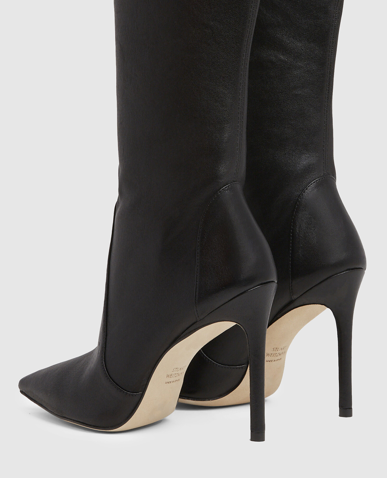 

ULTRASTUART 100 black leather boots Stuart Weitzman